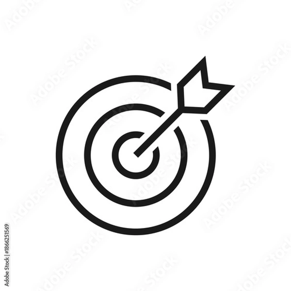 Obraz Simple Target Line Icon Editable Stroke