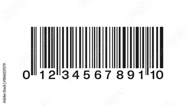 Obraz Simple barcode vector isolated on white background