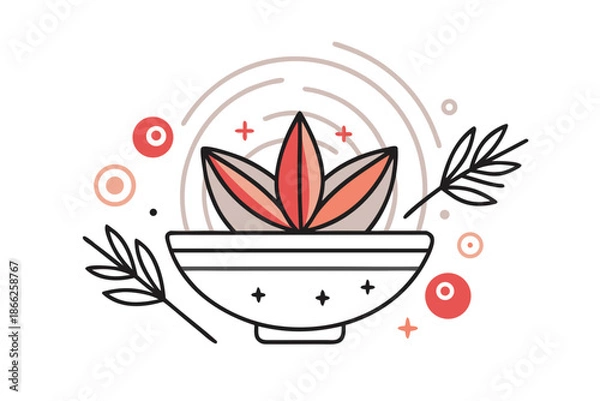 Obraz winter spices icon abstract geometric