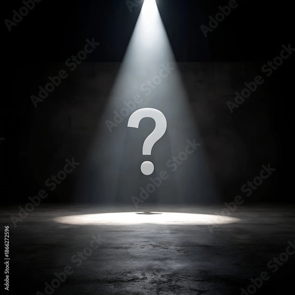 Obraz question mark on dark background