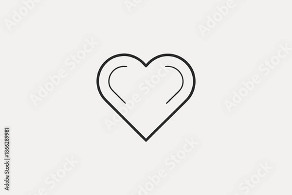 Obraz floating heart minimal background element