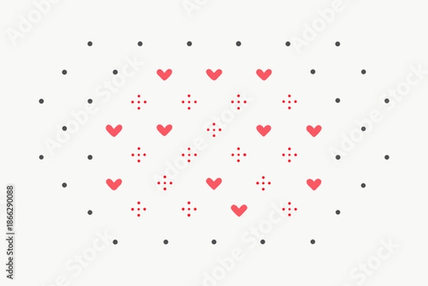 Obraz scattered dot background design icons