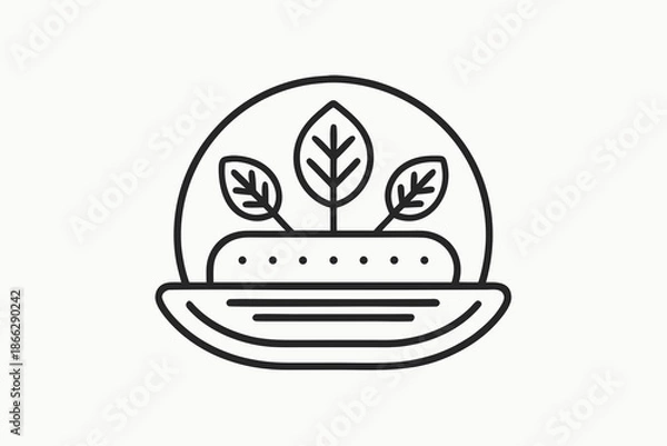 Obraz vegetable dish icon oval plate