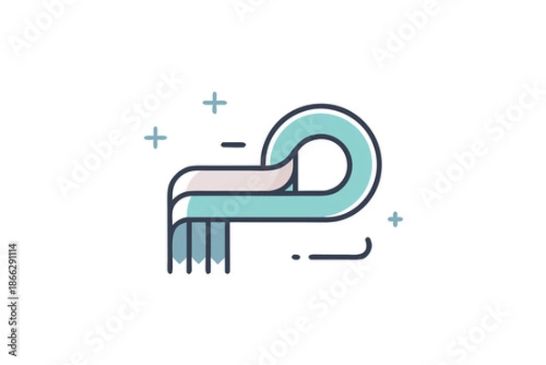 Obraz scarf flowing icon