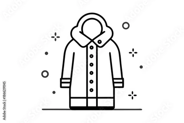 Obraz premium winter coat icon