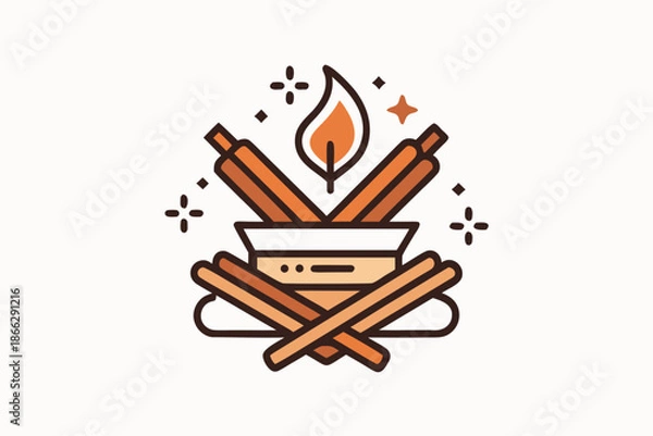 Obraz abstract spice container icon