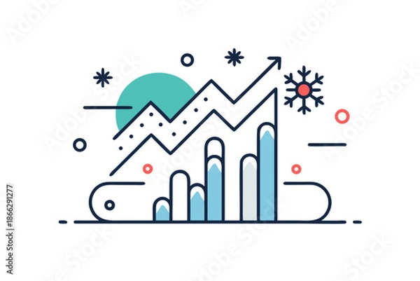 Obraz winter climate trend icon