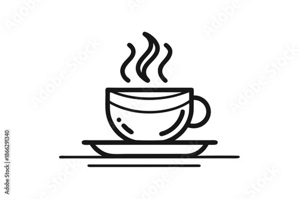 Obraz winter tea stall cup icon