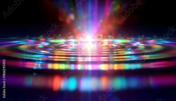 Obraz Captivating lens prism effects adding depth to dark backgrounds.