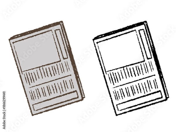 Obraz 新聞紙のイラスト