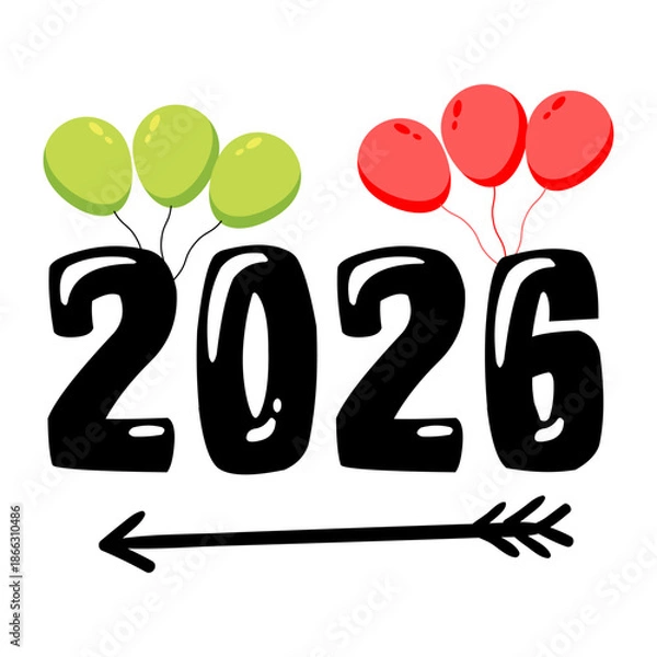 Obraz 2026 vectoe black design