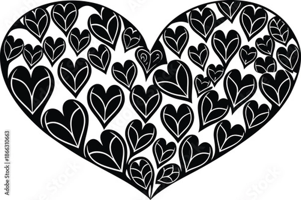 Obraz heart with floral pattern