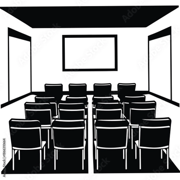 Obraz seminar room on white background