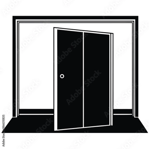 Obraz sliding door office vector on white background