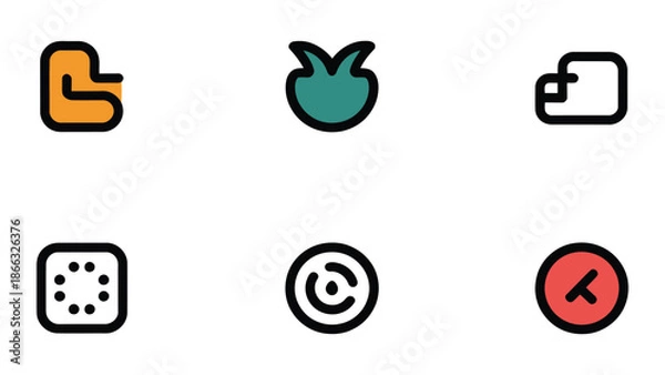 Obraz Modern UI icons for digital design and user interface