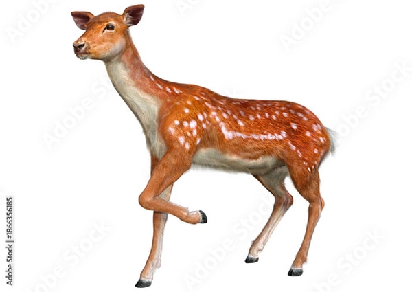 Obraz 3D Rendering Deer on White