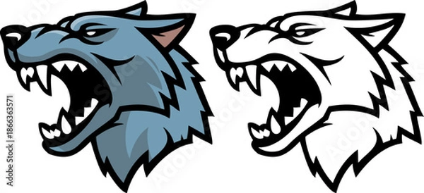 Obraz logo-mascot-wolf-head.eps