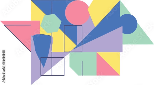 Obraz abstract background with colorful squares