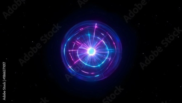 Fototapeta Neon Time Vortex