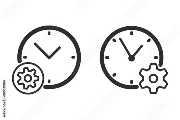 Obraz Clock vector icon.