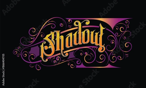 Obraz SHADOW lettering custom style design