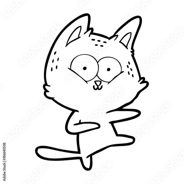 Fototapeta cartoon cat dancing