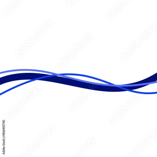 Obraz Abstract Blue Wave Lines Background