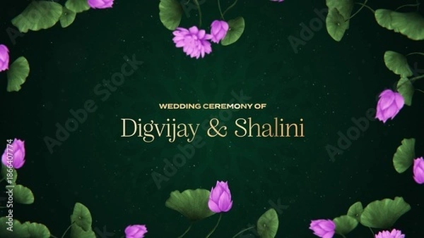 Obraz Indian Wedding Invitation