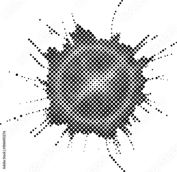 Fototapeta Halftone dot pattern abstract design element