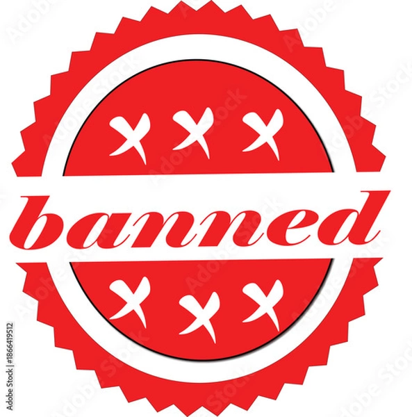 Obraz “Banned Status Icon Isolated”