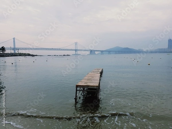 Obraz 다리, 바다, 감성