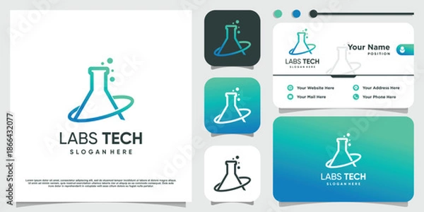 Obraz Labs logo design template with technology style