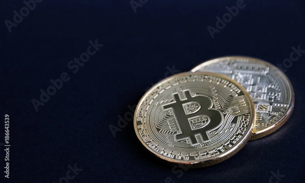 Fototapeta Bitcoin gold coin Concept currency For
Dark business