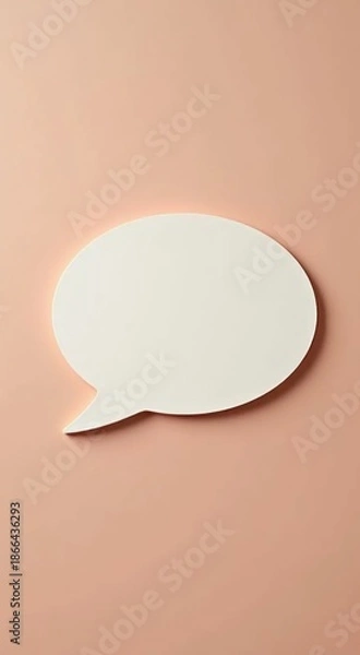 Obraz A white speech bubble on a pink background