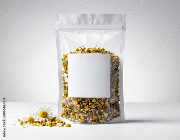 Obraz 차-티-국화차-허브차-허브티-카모마일-캐모마일-카모마일 차-카모마일 티-캐모마일 차-캐모마일 티-캐모마일 리필팩-캐모마일 꽃잎-폴리백-비닐백-지퍼백-라벨