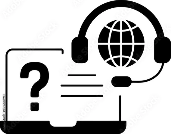 Fototapeta Global Customer Support Icon
