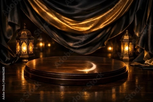 Obraz Elegant stage set with warm lighting