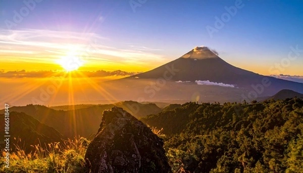 Obraz sunset in the mountains