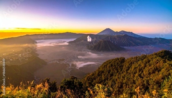 Obraz sunset in the mountains