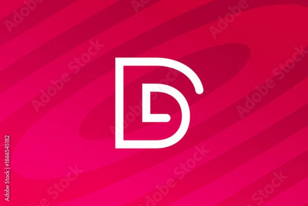 Fototapeta Letter D logo icon design template elements