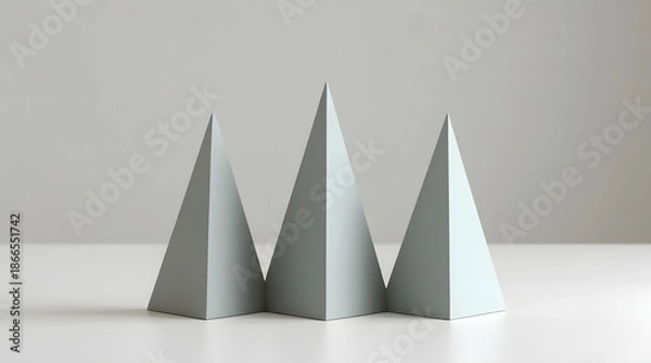 Obraz three pyramids lying in sequence 