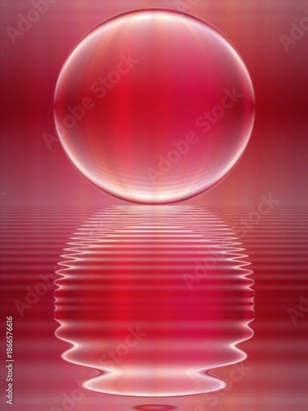 Obraz red crystal ball