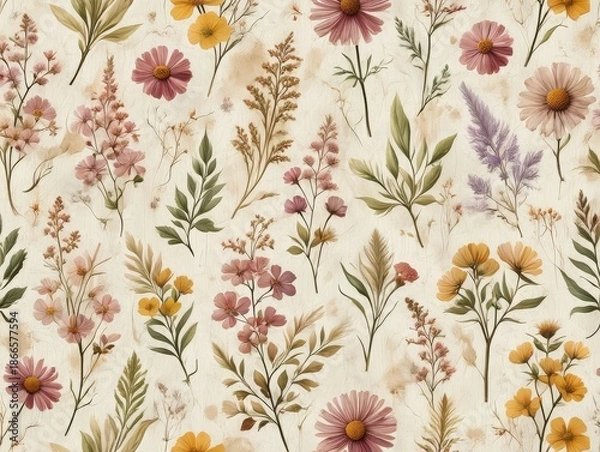 Obraz Watercolor Floral Pattern