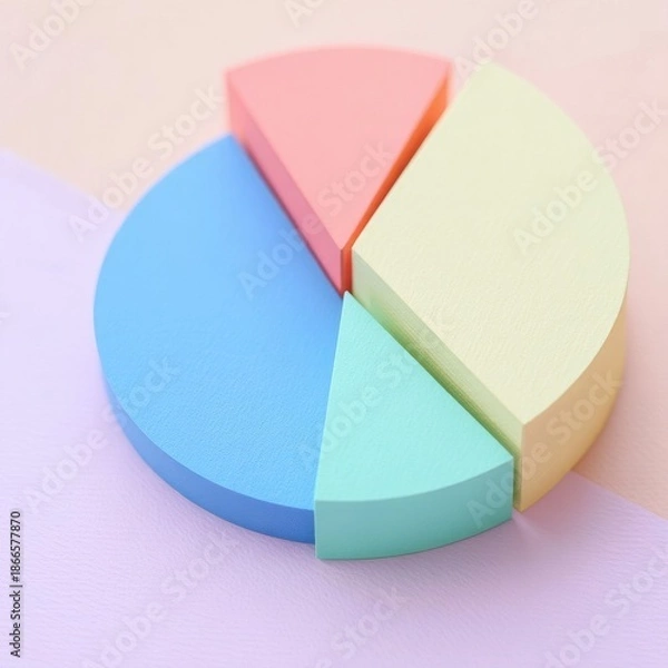Obraz Colorful Pie Chart Illustration