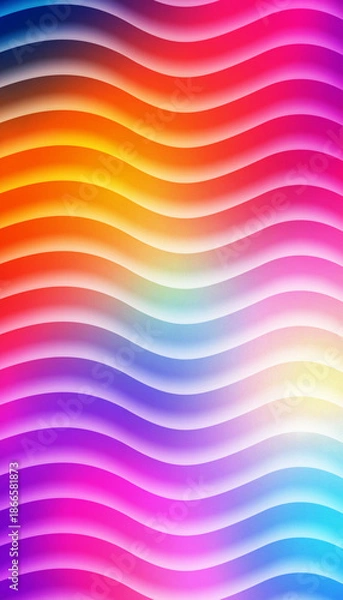 Obraz colorful wavy lines gradient background pattern
