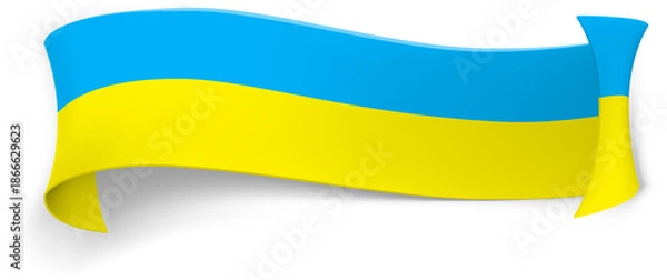 Obraz Ukrainian flag ribbon