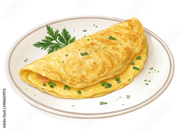 Obraz  omelet on a isolated transparent background