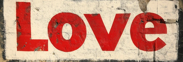 Obraz The text "love" logo, simple