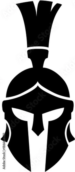 Obraz Medieval Armor Helmet Silhouette Vector