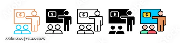 Obraz Business Presentation multiple icon